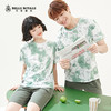 夏季薄款时尚印花睡衣情侣款短袖短裤棉可外穿家居服套装JJT9933 商品缩略图1