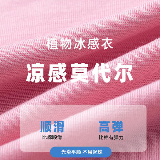 夏季莫代尔儿童家居服男女中小童短袖冰丝睡衣空调服长裤亲子套装 商品图2