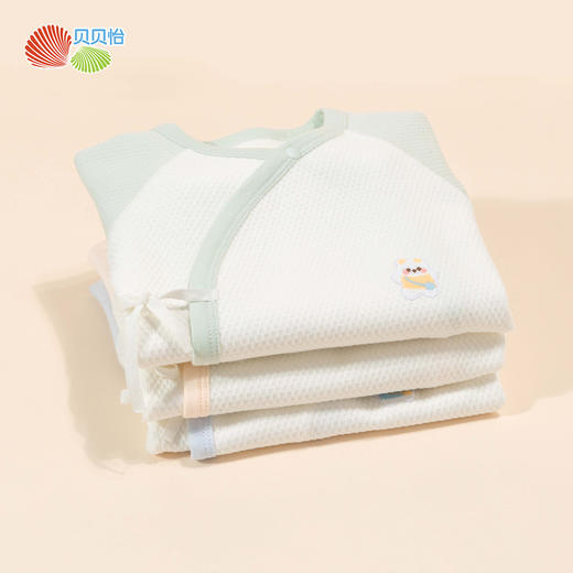 贝贝怡婴儿连体衣夏季薄款新生儿男女宝宝连身衣春秋绑带爬服哈衣ZB1DL015 商品图2
