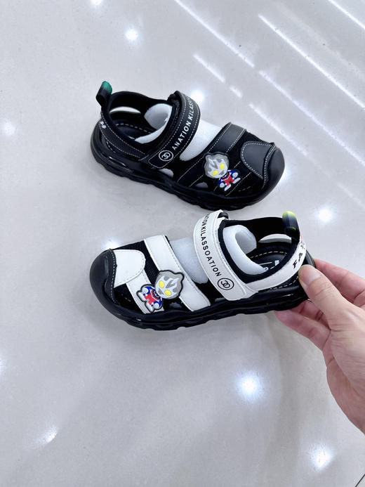 哈哈王子85872包头 牛皮凉鞋 米28-32黑29.30.32 商品图0