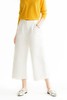 MYMO 白色不修边阔腿裤 1528 商品缩略图0