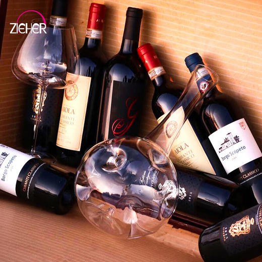ZIEHER德国进口手工水晶玻璃高档红酒杯白葡萄杯香槟杯甜烈酒杯醒酒器 750mlEDDY湍流醒酒器（1只） 商品图9