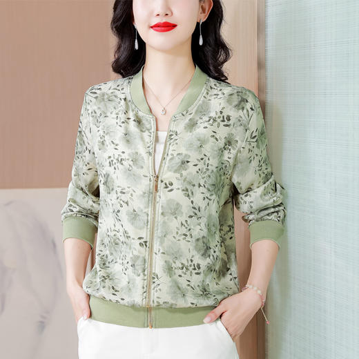 雀说新款时尚洋气立领拼接小个子薄外搭防晒外套AL202 商品图2