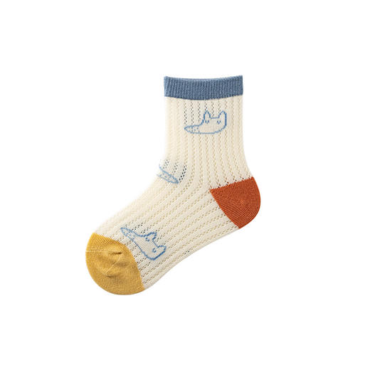 【5双装！可爱时尚网眼袜】儿童袜子春夏薄款短袜婴儿新生儿网眼中筒袜男童女童宝宝袜子 商品图4