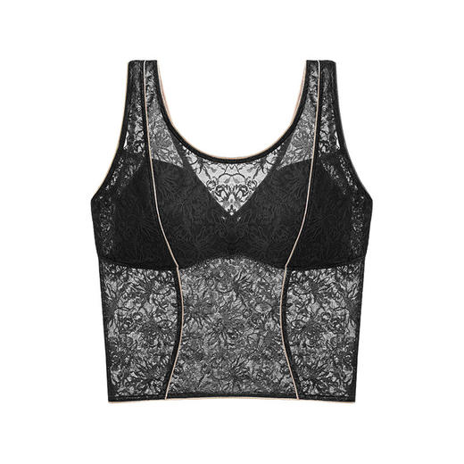 瞬间清爽，360度通透！蕾丝提花美背背心女，一体式带杯垫，聚拢固定，宽肩修身。夏日必备！ 商品图8