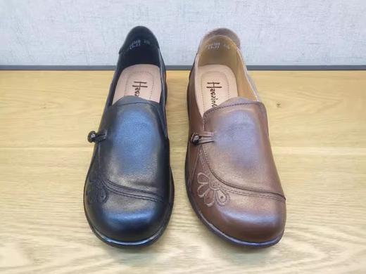 春季新款豪行真皮休闲女鞋22146068平底套脚低跟中年单鞋正品 商品图4