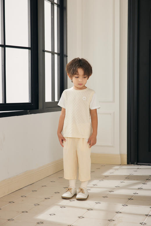 英氏-童衣类（夏）H4高毛针织衫浅杏仁100CM男 商品图7