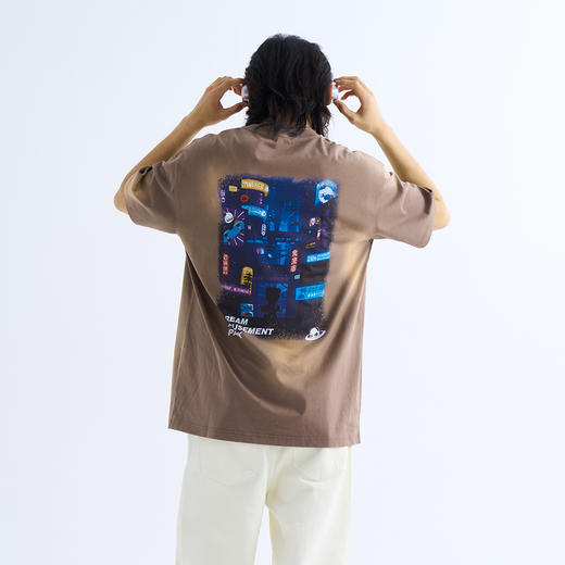 City Pop 洗水 T恤 大地棕「宽松版型，喜欢合身拍小一码」 商品图2