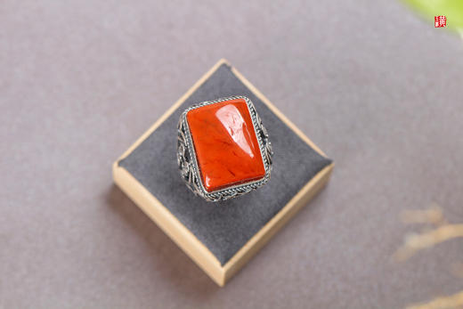 南红戒指【虹】，925银镶 商品图5