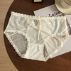 【舒适通透；斩男蕾丝边】蚕丝裆透气舒适，中腰贴合臀型；性感甜美，后背镂空网纱；少女网纱设计，透气亲肤。冰丝薄款三角裤，包臀不夹PP！ 商品缩略图4