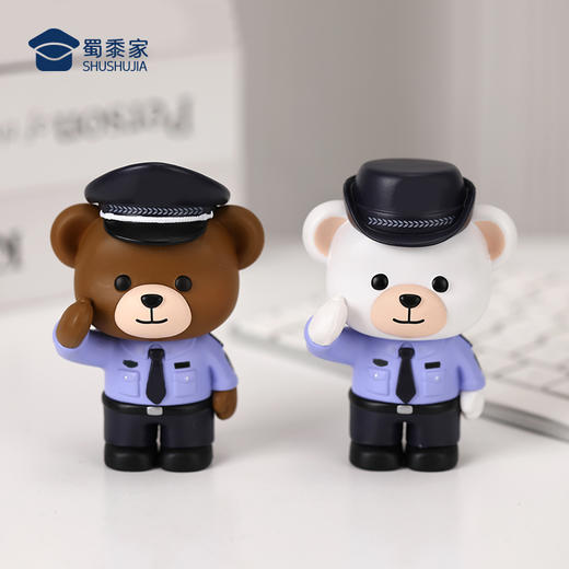 【实付满199送钥匙扣】【小白小壮公仔摆件】 创意小熊公仔儿童玩具手办办公桌面装饰品送礼礼品 商品图6