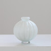 创意轻奢竖纹大肚子灯笼白瓷玻璃花瓶水培餐桌软装酒店售楼装饰品 商品缩略图5