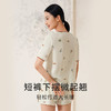 真丝睡衣女100%桑蚕丝新中式斜襟印花短袖短裤衣裤套家居服金三塔 YSFEB407 商品缩略图3