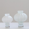 创意轻奢竖纹大肚子灯笼白瓷玻璃花瓶水培餐桌软装酒店售楼装饰品 商品缩略图3