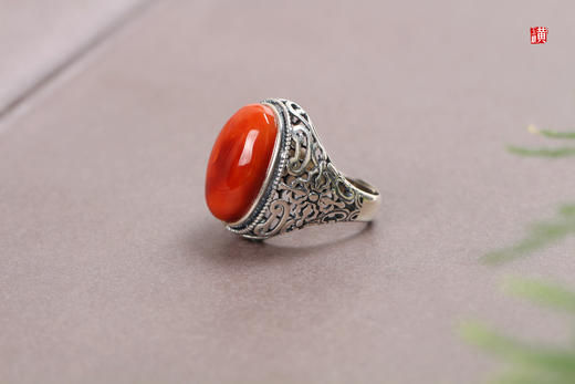 南红戒指【辰安】，925银镶 商品图2