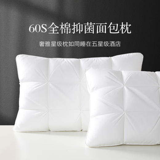 杞冠臻选 | 博洋生活 奢雅星级面包枕 48*74cm 抑菌枕头 单只 商品图0