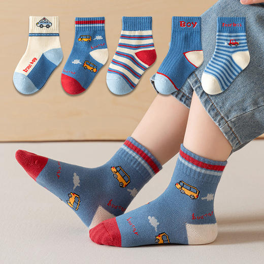 【5双特价！35款】儿童袜子秋冬季中筒袜男童女童可爱潮卡通童袜春秋宝宝袜子大童祙 商品图13