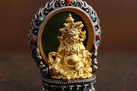 和田玉镶银吊坠 商品图1