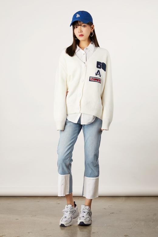 HAYES 白色撞色水洗牛仔裤 11122 商品图4