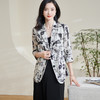 米思阳2025夏季新款水墨国风天丝西装设计感原创印花宽松上衣1005 商品缩略图1