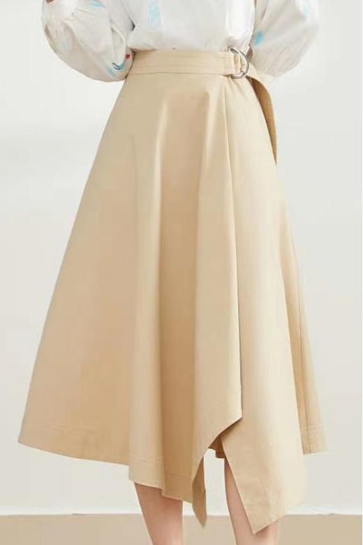 CHUANMENG A摆不对称收腰半裙 11169 商品图2