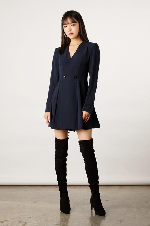 ESTELLICA V领双排扣收腰连体裤 11100 商品图1