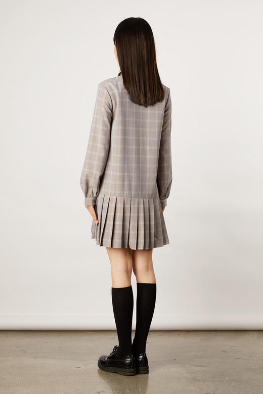 Stay2Weeks 领带装饰格纹压褶连衣裙 11134 商品图2