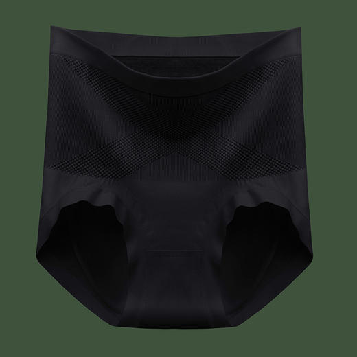 X黑绷带高腰收腹内裤女 塑形透气 无痕收小肚子 抗菌 提臀女士三角裤 商品图5