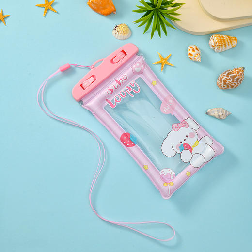 【可触屏手机袋 游泳防沉密封袋】气囊防水袋带提手 漂流手机套防水袋 商品图4