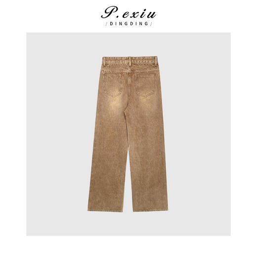 d2PanYiXiu/潘依绣美式复古水洗休闲百搭直筒牛仔裤 D6131 商品图2