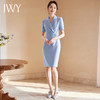 IWY/天蓝色西装连衣裙短袖美容院高级感主持人服装气质职业装ol裙24Q520 商品缩略图3