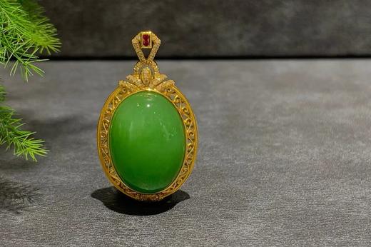 【御珠宫坊】金镶碧玉吊坠 商品图1