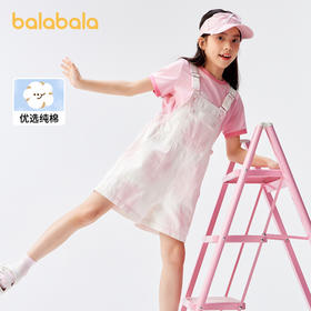 巴拉巴拉女童裤子儿童牛仔裤夏款中大童时尚短裤甜美纯棉背带裤潮