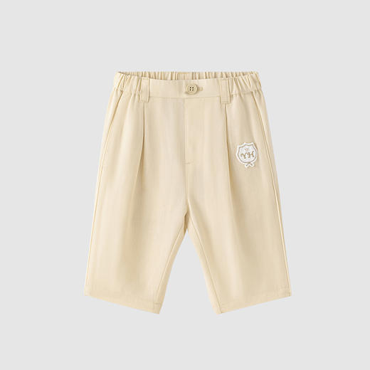 英氏-童衣类（夏）H4高梭中裤金丝杏100CM男 商品图0