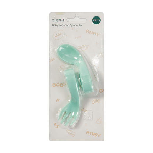 【笑麻麻社群福利】宝宝学吃饭训练勺子自主进食弯曲叉勺碗一岁婴儿童辅食餐具套装 商品图4