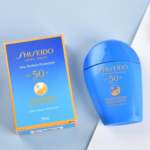 【可溯源】资生堂（SHISEIDO）新艳阳夏臻效水动力蓝胖子防晒乳霜50ml SPF50 防紫外线 水润清爽 播 商品图2