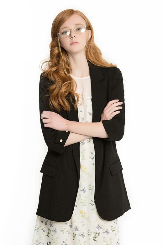 ZARA 黑色长版西装外套 1377 商品图0