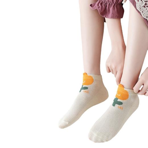 【五双装！纯棉网眼童袜】儿童袜子春夏季网眼薄款棉男女童可爱中筒短袜 商品图4