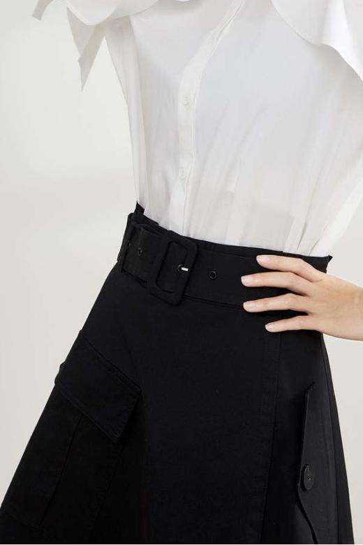 CHUANMENG 绑带A摆黑色半裙 11138 商品图2