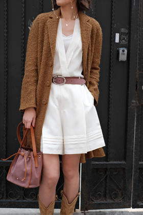 HERBERT LA MAHARA VELOURS - vieux rose