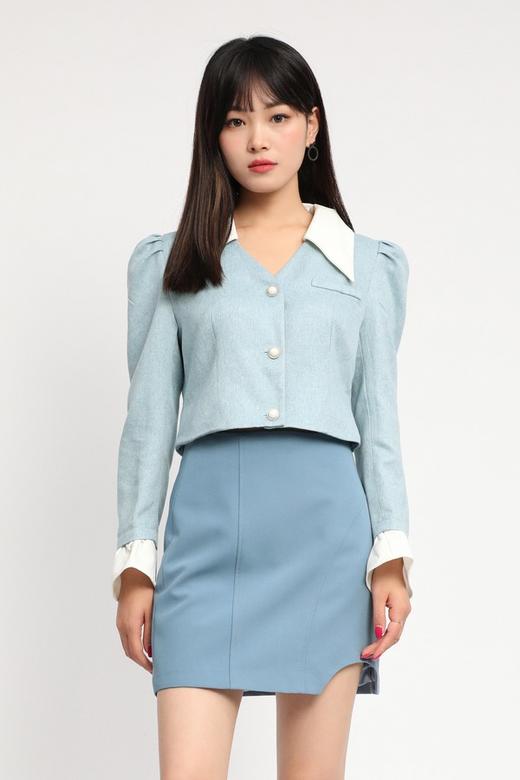 amadella 撞色领泡泡袖短外套 11119 商品图0