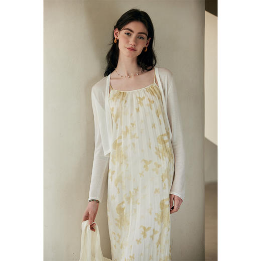 HeyDress蝴蝶晕染吊带裙女夏季法式收腰连衣裙慵懒感浪漫度假裙子 商品图3