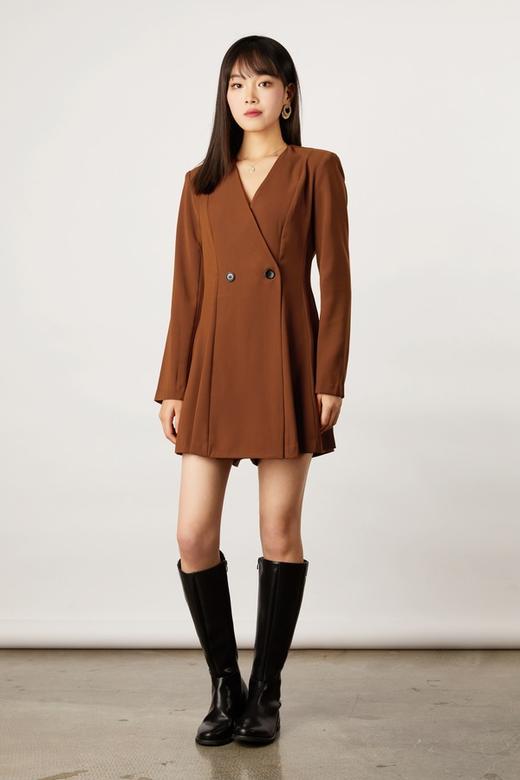 ESTELLICA V领修身简约连体裤 11111 商品图1