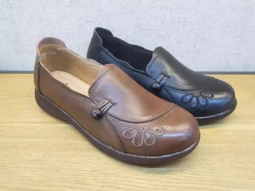 春季新款豪行真皮休闲女鞋22146068平底套脚低跟中年单鞋正品 商品图5