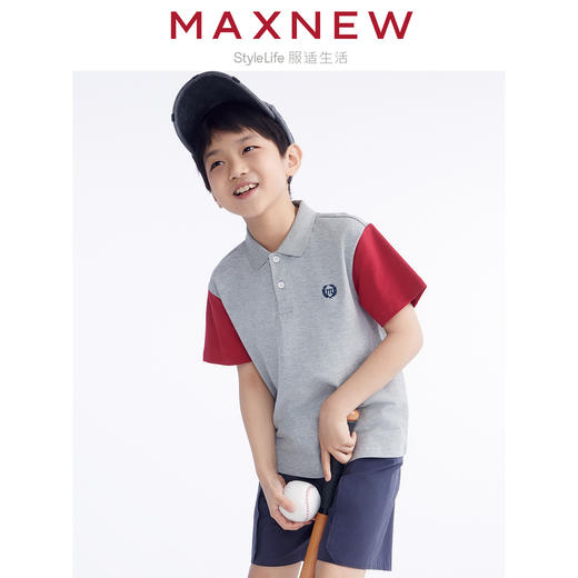 【POLO】童装珠地撞色拼接POLO 1N2341102 商品图1