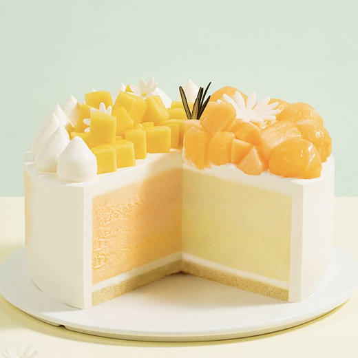 【伊利牧场冰淇淋蛋糕】香草芒果双拼 入口即化的口感加上奶油、香草的味道，在口中迸发的美妙让你久久回味~（1P149.9） 商品图2