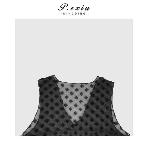 PanYiXiu/潘依绣法式复古气质简约打底蕾丝背心连衣裙 W-61895 商品图3