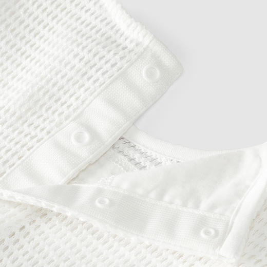 英氏-童衣类（夏）H4英针圆领短套衣英氏白100CM 商品图4