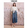 VIMAGE纬漫纪夏季新款五分袖绑带时尚显瘦短款上衣女V2113718 商品缩略图1