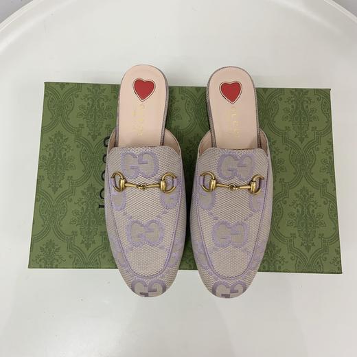 古奇包头半拖鞋女夏外穿穆勒鞋四季新款马衔扣平底鞋懒人凉拖 商品图10